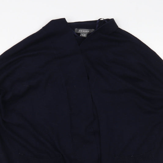 Primark Womens Blue V-Neck Viscose Cardigan Jumper Size M