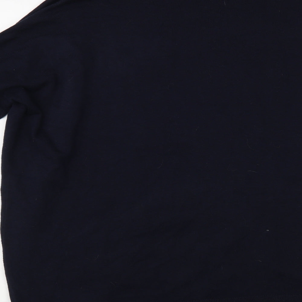 Primark Womens Blue V-Neck Viscose Cardigan Jumper Size M