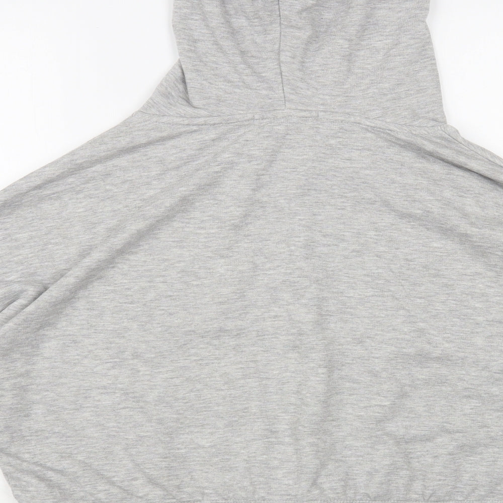 Primark Womens Grey Polyester Pullover Hoodie Size 8 Pullover - Cropped