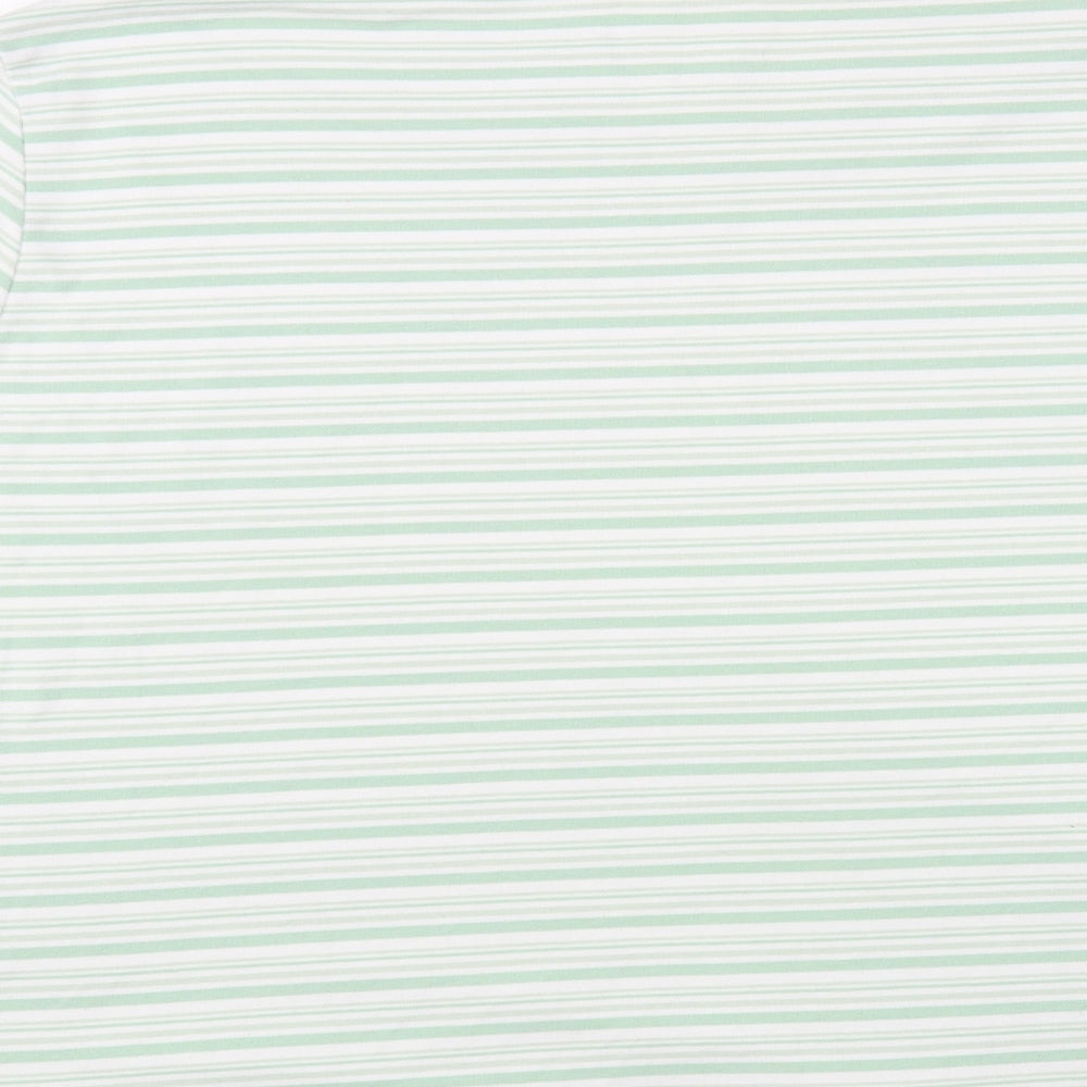 Bonmarché Womens Green Striped Polyester Pullover Sweatshirt Size XL Pullover