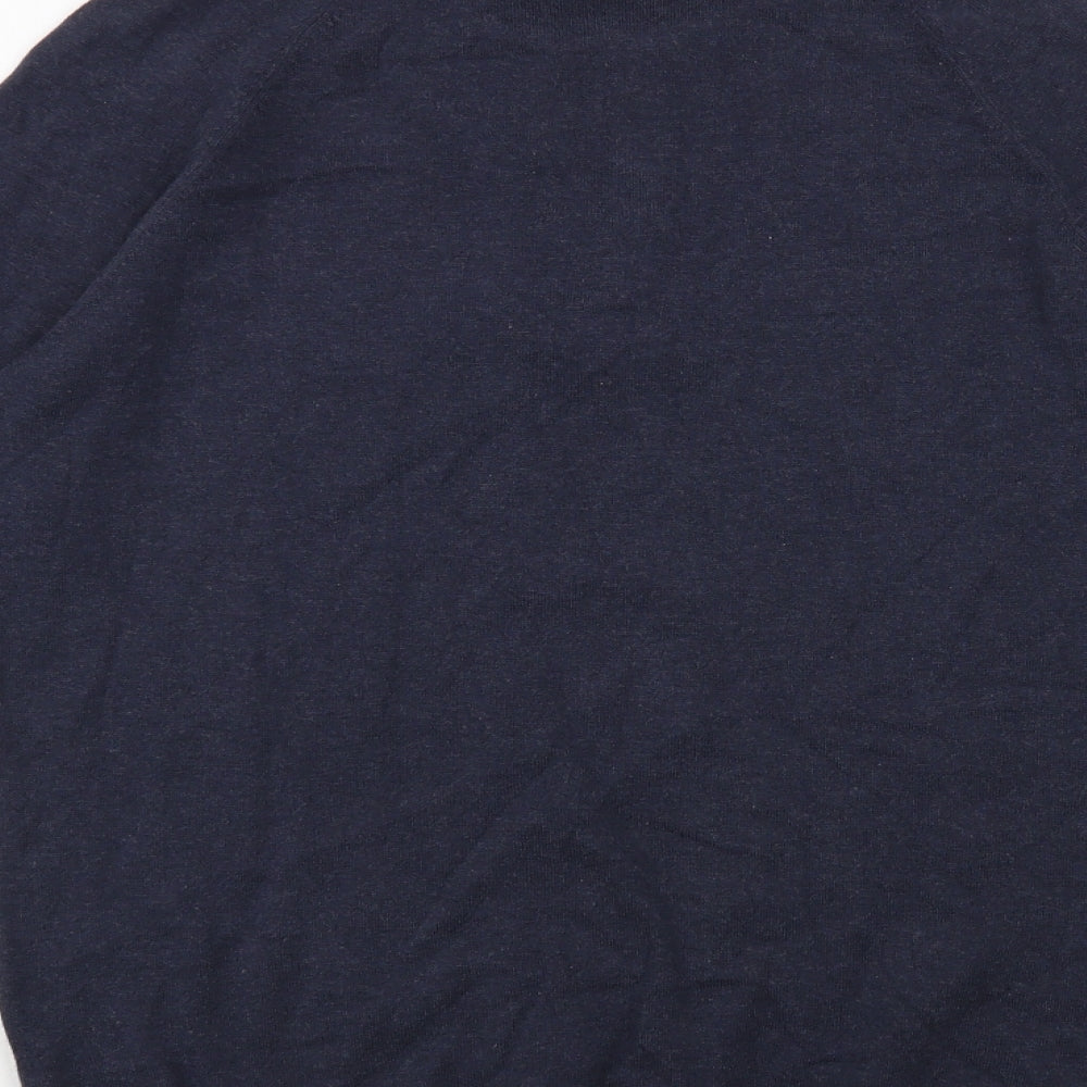 Matalan Mens Blue Collared Cotton Pullover Jumper Size M
