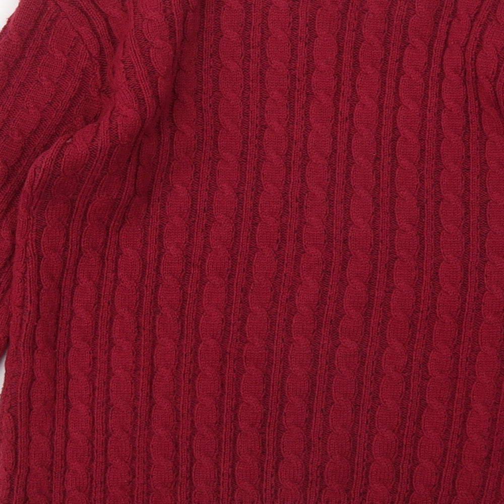 Autonomy Womens Purple Round Neck Acrylic Pullover Jumper Size 8