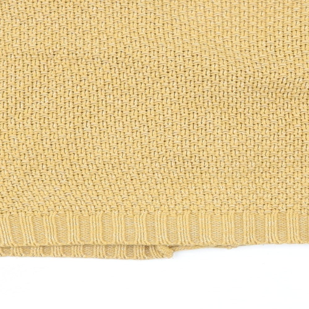 Womens UK Size S Rebellious Yellow Cardigan Jumper