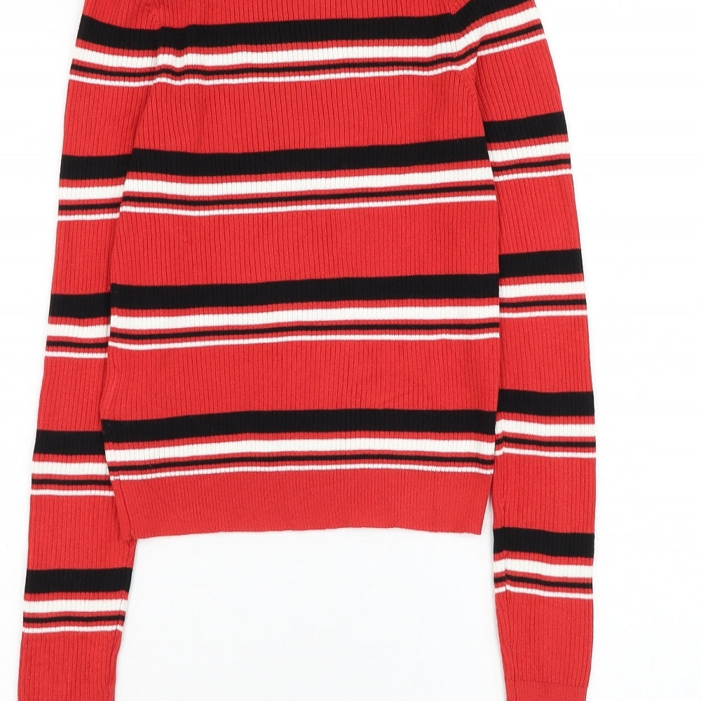 Womens UK Size S Divided by H&M Red Pullover Jumper