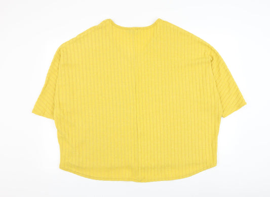 Womens UK Size L New Look Yellow Pullover Jumper