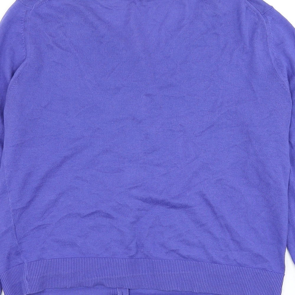 Gap Womens Blue Round Neck Cotton Jumper Size M