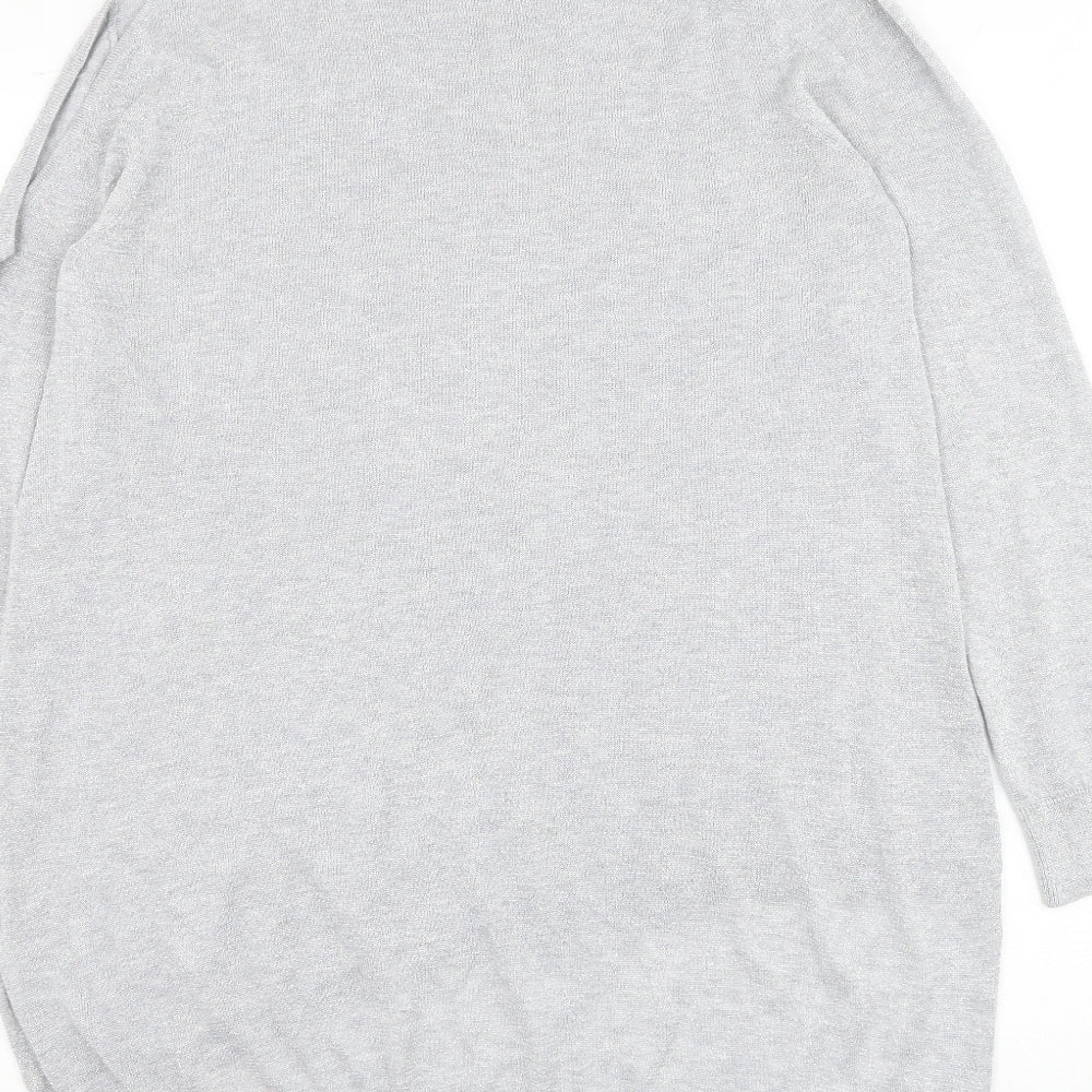 Womens UK Size 12 River Island Silver Pullover Jumper