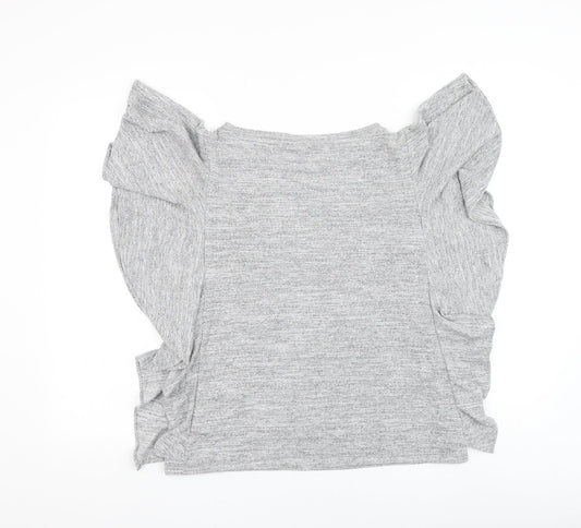 Gap Womens Grey Round Neck Polyester Pullover Jumper Size S