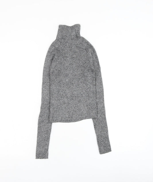 Womens UK Size XS Bershka Grey Pullover Jumper