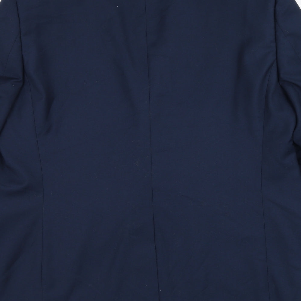 George Mens Blue Polyester Jacket Suit Jacket Size 46