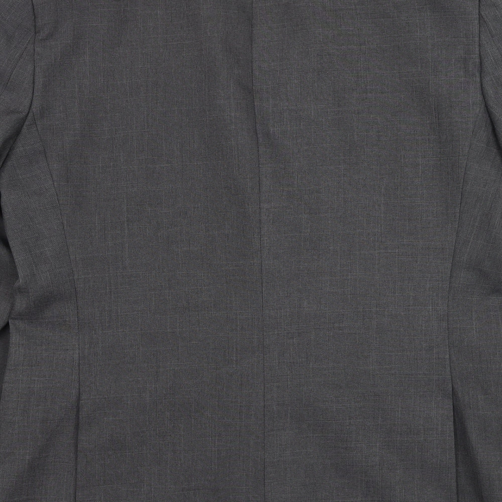 F&F Mens Grey Polyester Jacket Suit Jacket Size 44