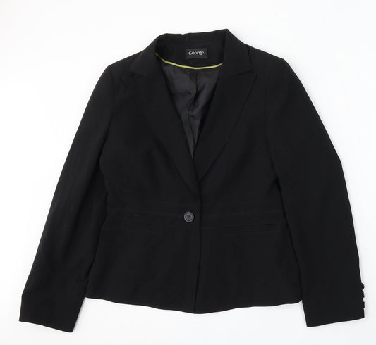 Womens UK Size 12 George Regular Black Suit