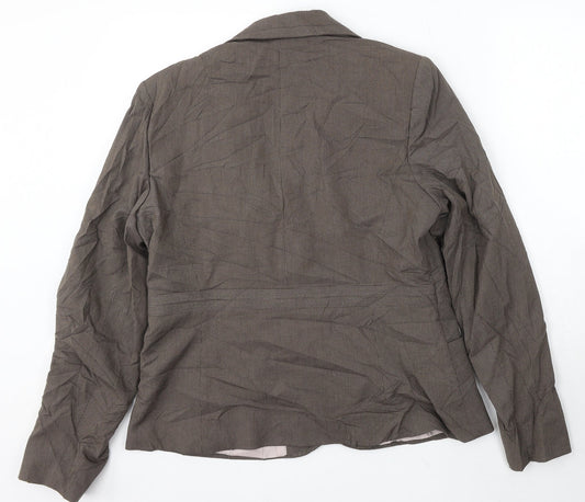 NEXT Womens Brown Polyester Jacket Suit Size 16