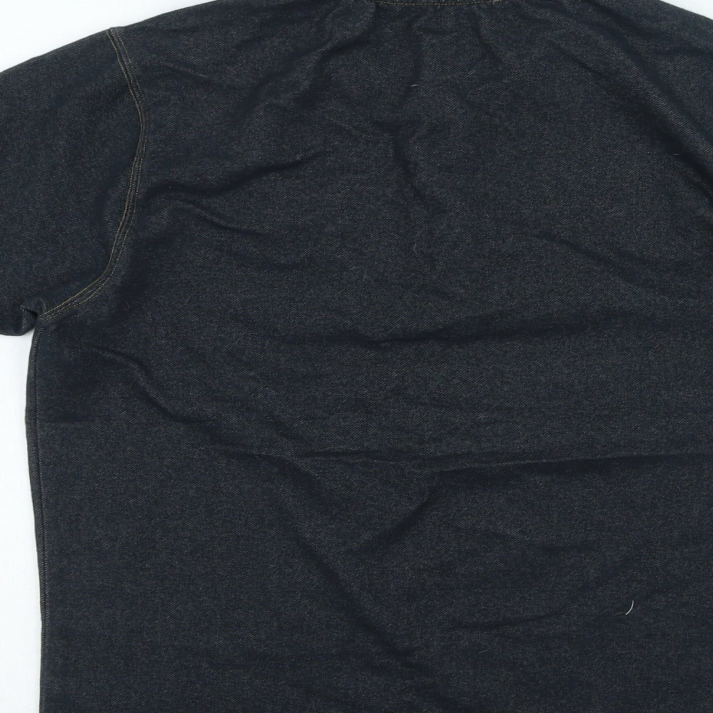 New Look Mens Blue Cotton Polo Size M Collared