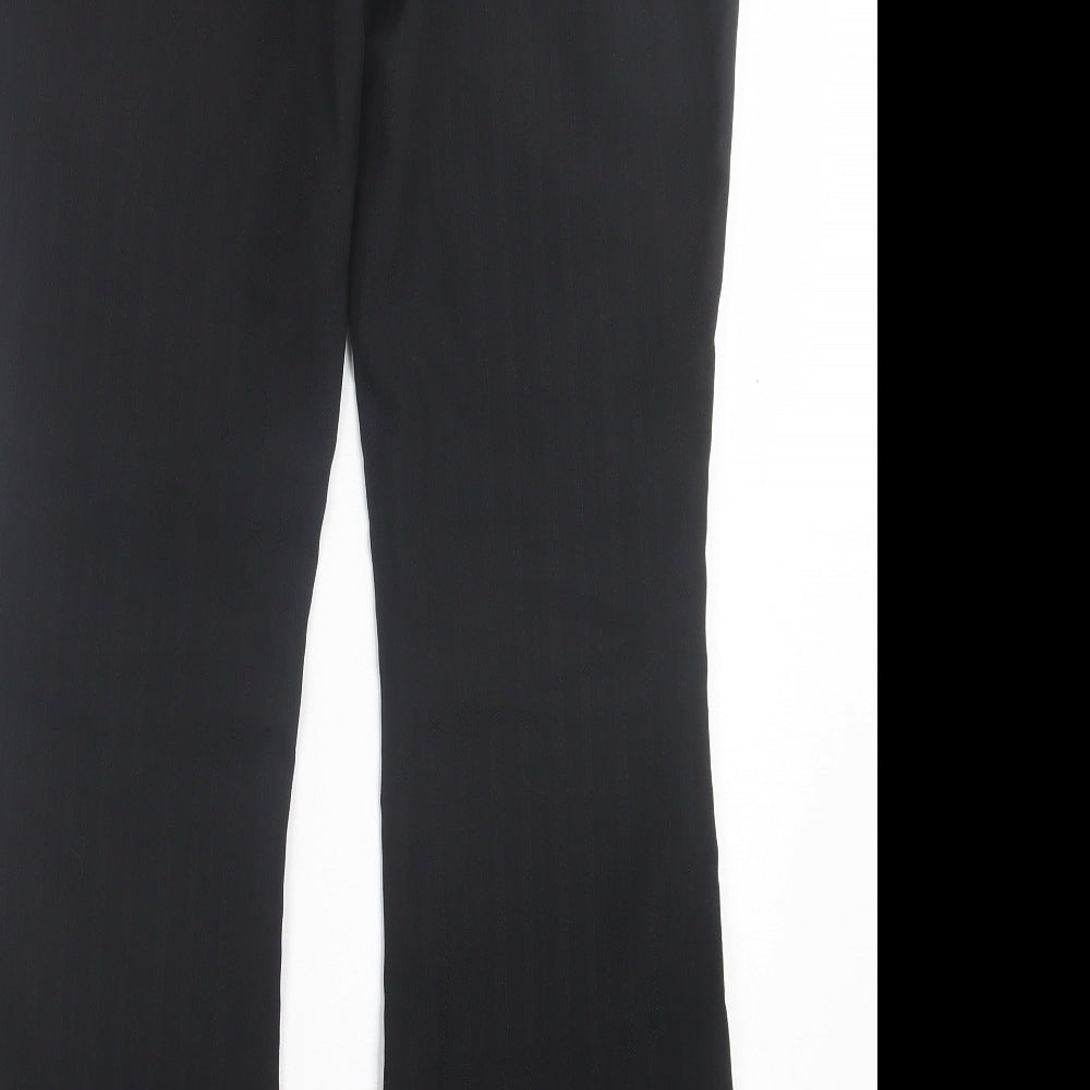 Evie Collection Womens Black Polyester Trousers Size 8 L30 in Regular Hook & Eye