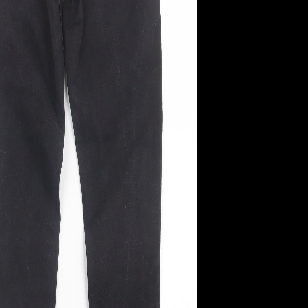 Denim & Co. Womens Black Cotton Skinny Jeans Size 10 L28 in Regular Button