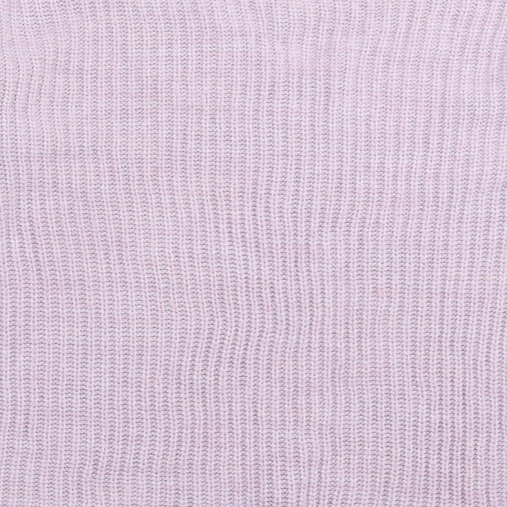 Primark Womens Purple V-Neck Acrylic Pullover Jumper Size XS