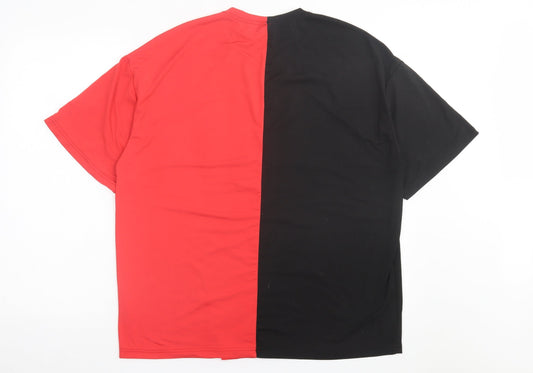 SheIn Womens Multicoloured Striped Polyester Basic T-Shirt Size S Crew Neck