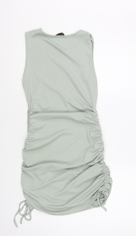 SheIn Womens Green Polyester Bodycon Size M Crew Neck Pullover