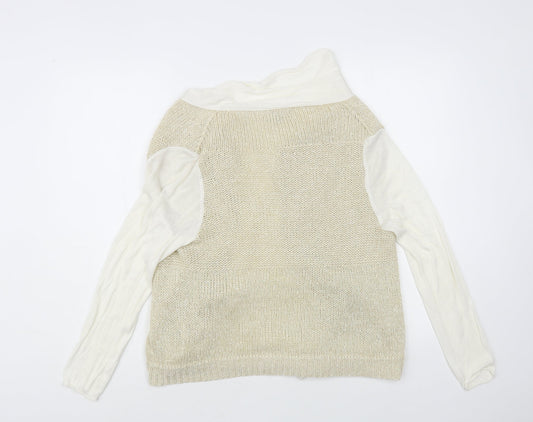 Womens UK Size 12 Soon Beige Cardigan Jumper