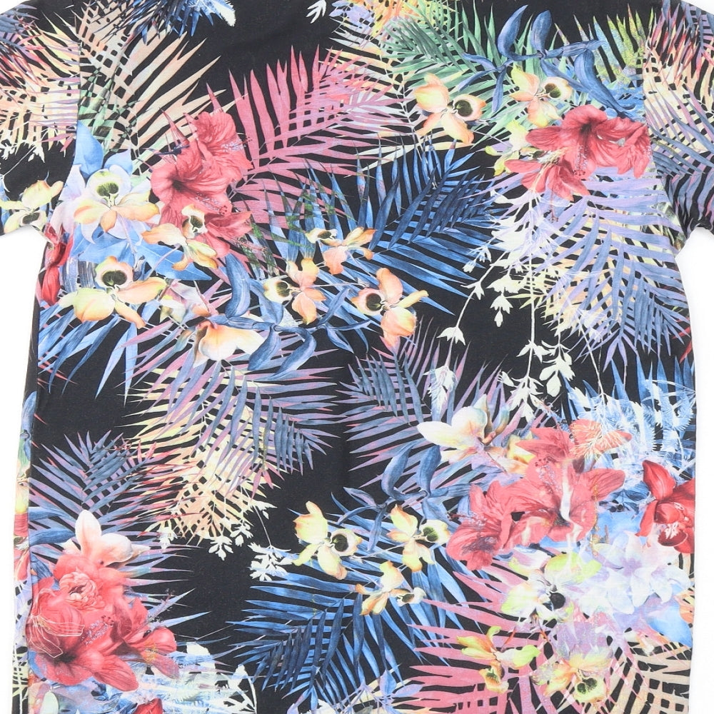 Womens UK Size S Cameo Rose Multicoloured Basic T-Shirt