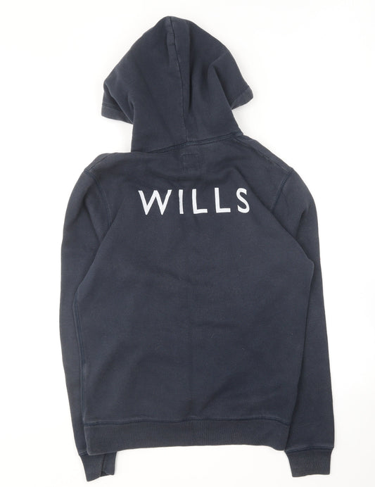 Womens UK Size XS Jack Wills Blue Pullover Hoodie