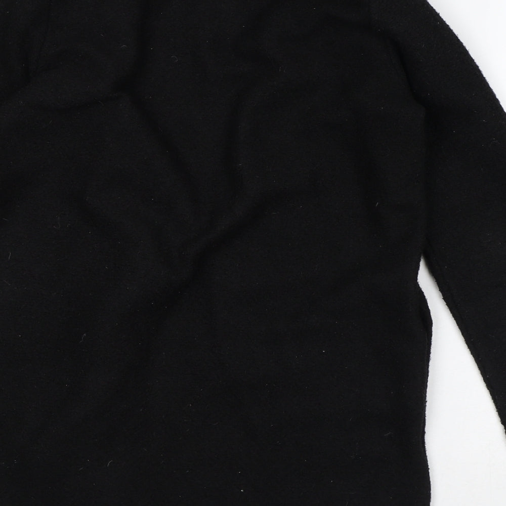 F&F Womens Black Round Neck Polyester Cardigan Jumper Size 6