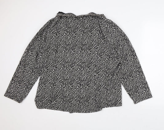 Womens UK Size L Preworn Black Cardigan Jumper