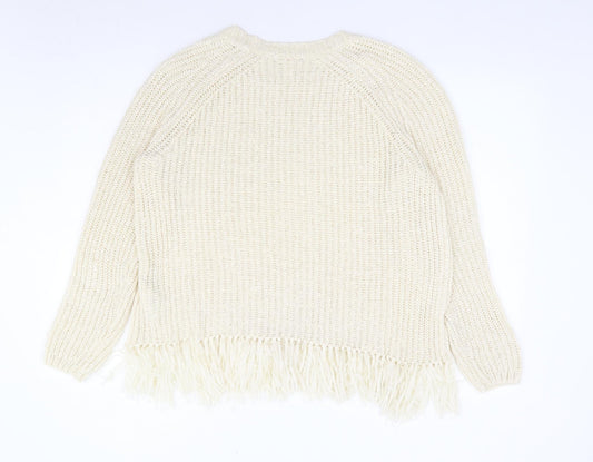 Womens UK Size M H&M Ivory Pullover Jumper