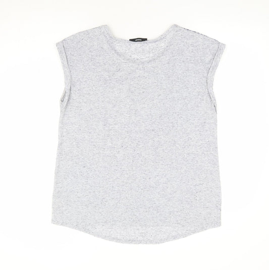 George Womens Blue Floral Polyester Jersey Tank Size 14 Round Neck