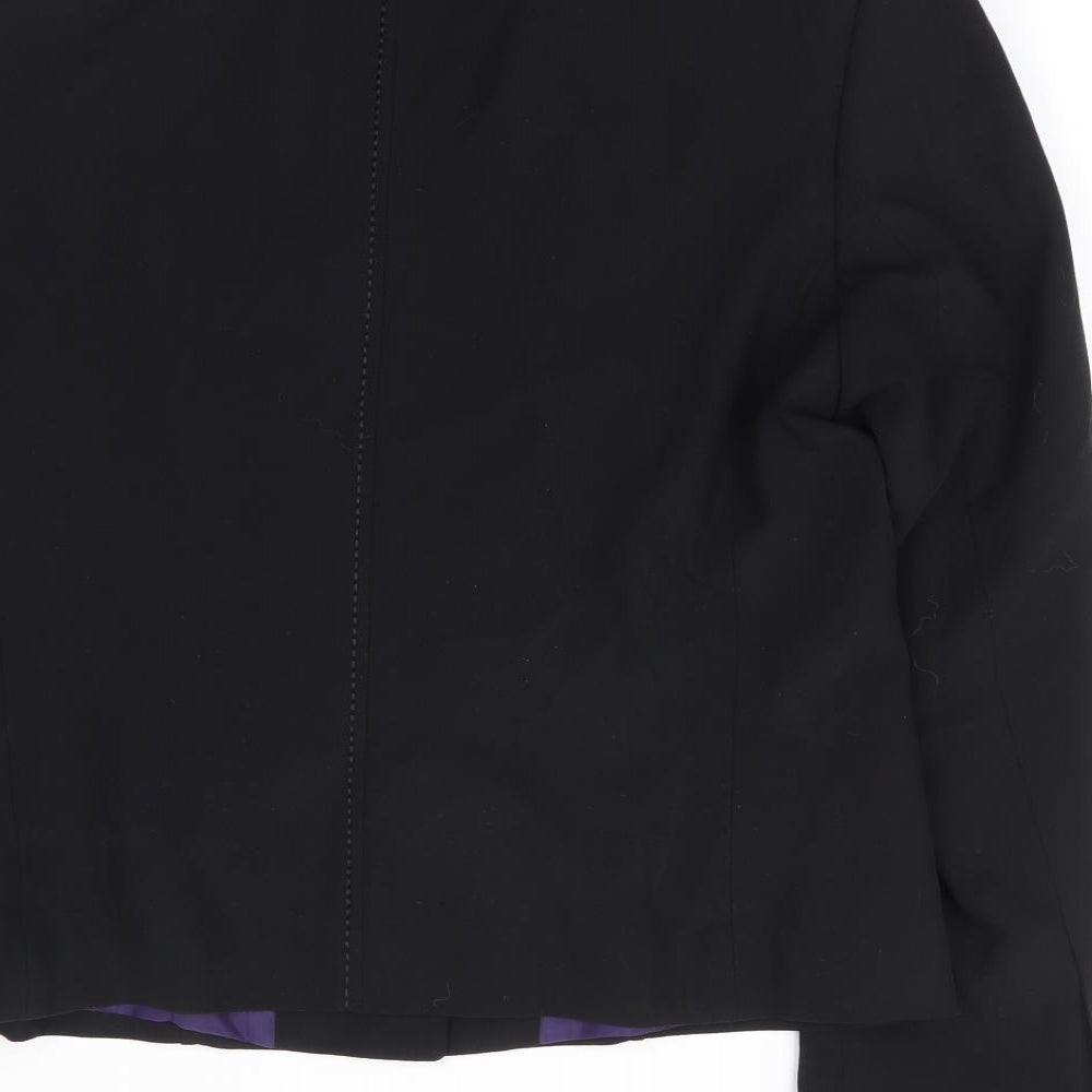 Womens UK Size M Preworn Regular Black Suit Jacket