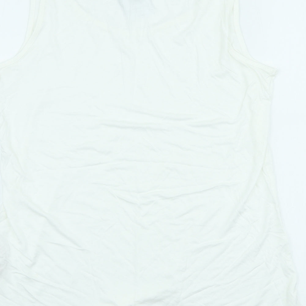 Womens UK Size 14 Dorothy Perkins White Basic Tank