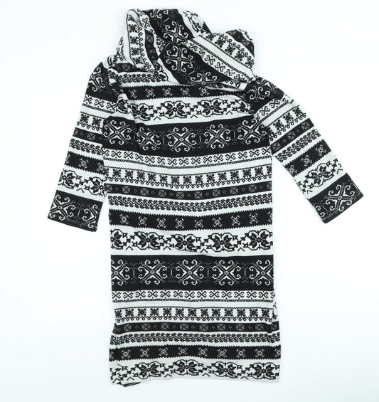 Peacocks Womens Multicoloured Geometric Polyester Pencil Dress Size 12 Roll Neck