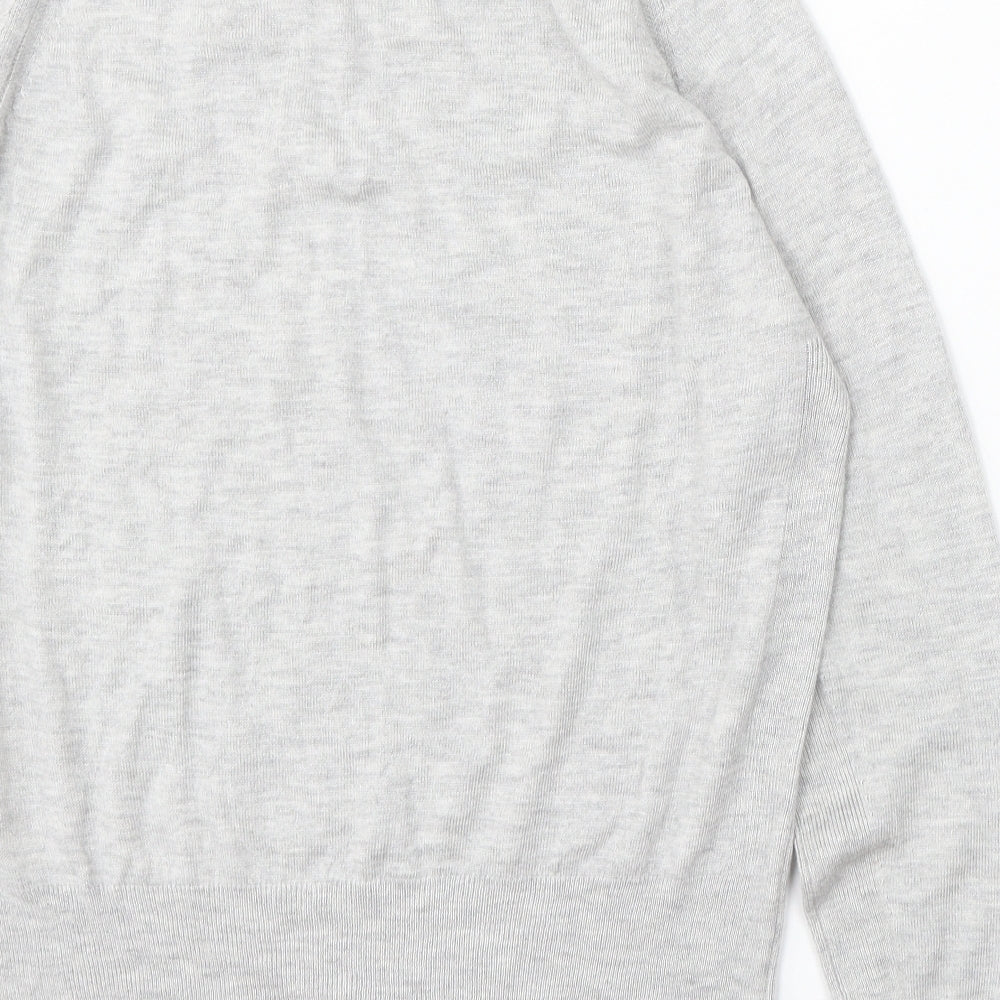 Autograph Womens Grey Mock Neck Polyamide Pullover Jumper Size 6