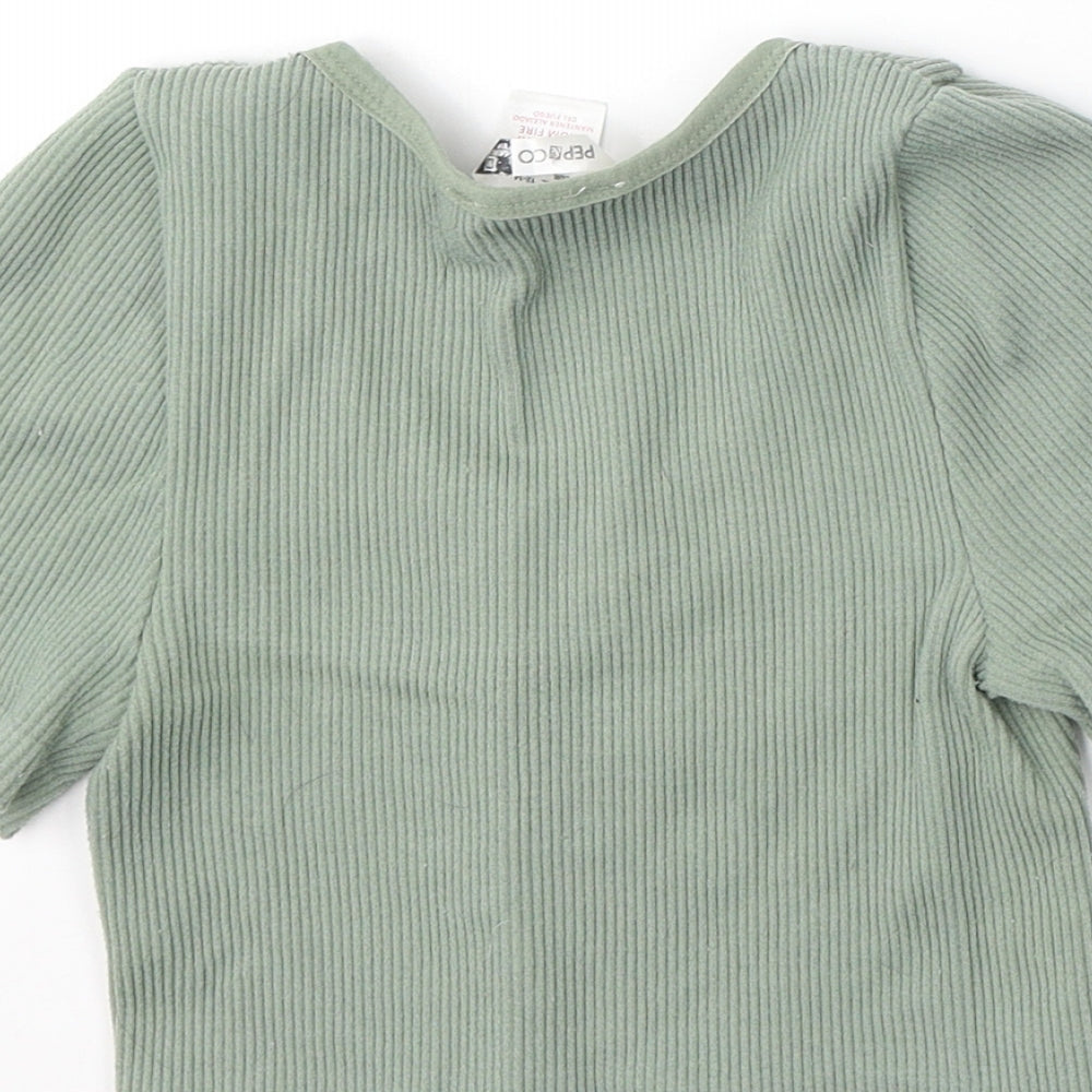 Womens UK Size 12 Pep&Co Green Pullover Jumper