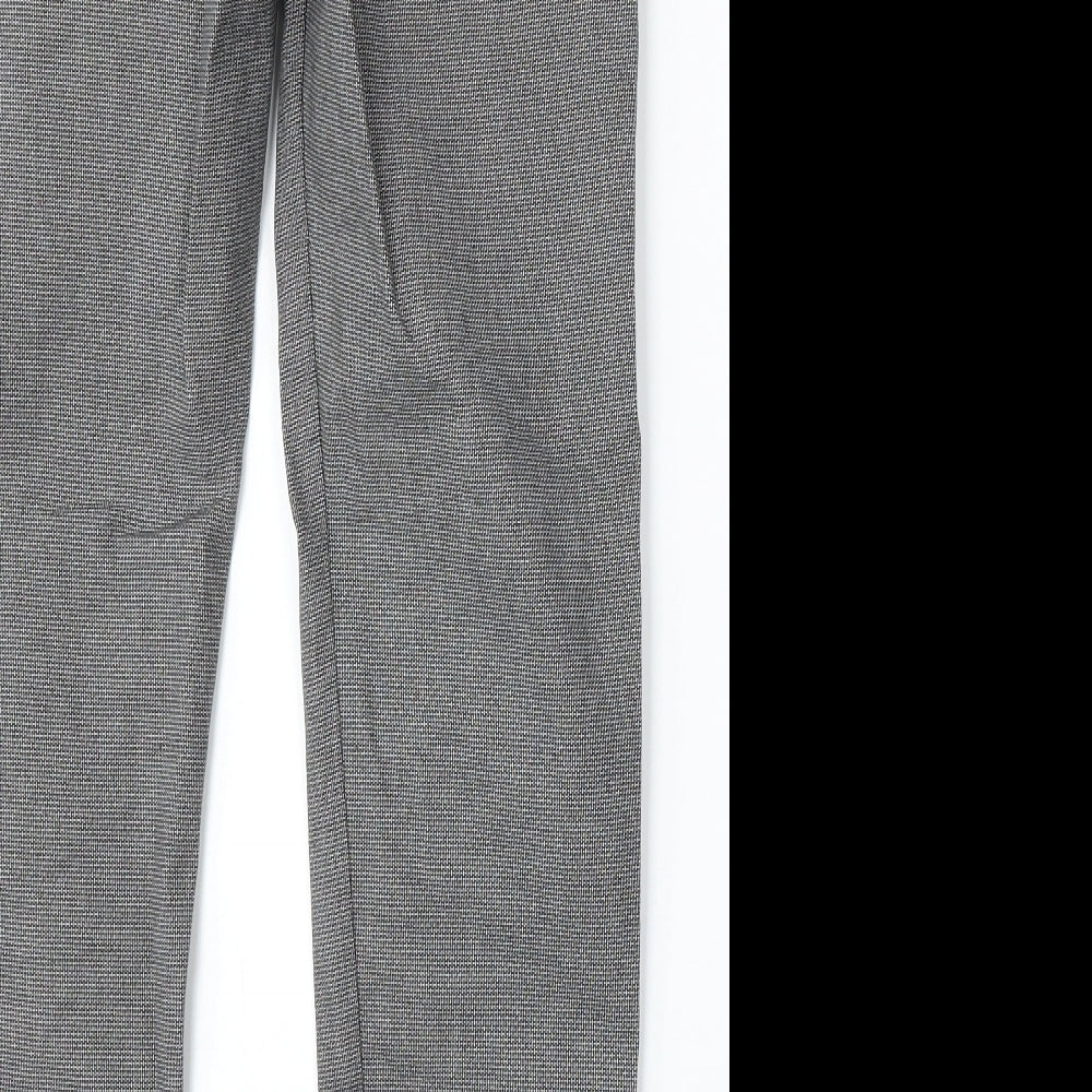 Denim & Co. Womens Grey Geometric Cotton Straight Jeans Size 30 L32 in Regular