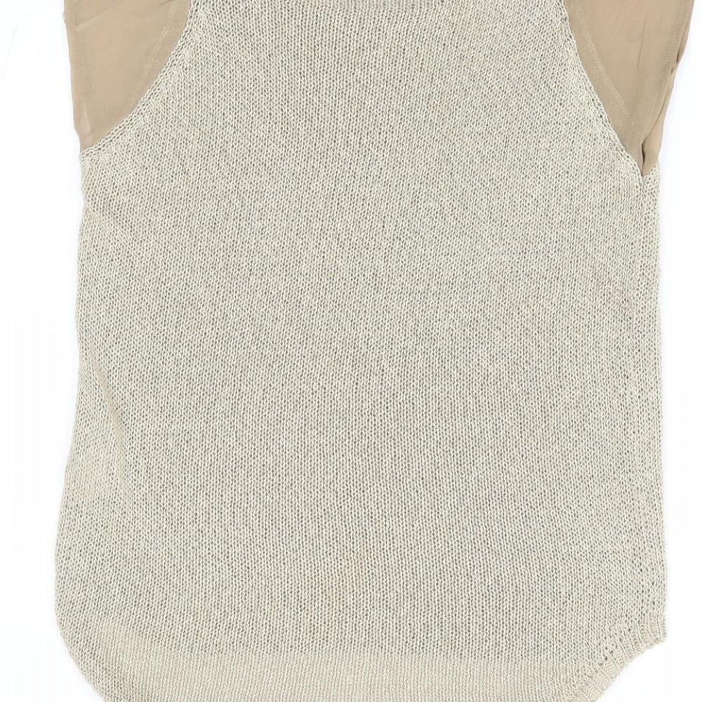 Womens UK Size S Zara Gold Pullover Jumper