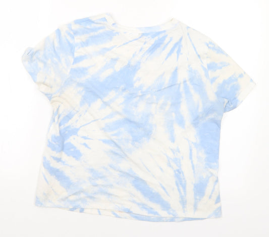 Womens UK Size M Divided Blue Basic T-Shirt