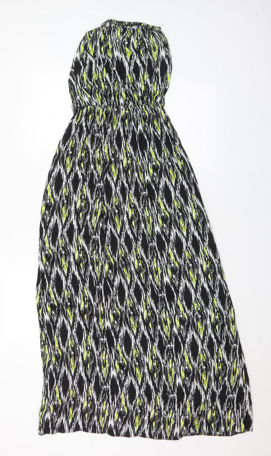Atmosphere Womens Multicoloured Geometric Viscose A-Line Size 8 Off the Shoulder