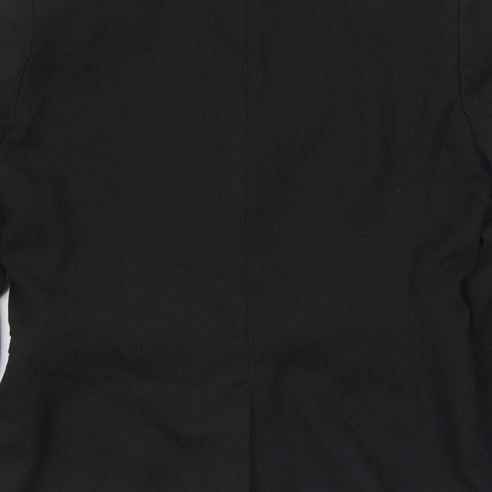 NEXT Womens Black Polyester Jacket Suit Jacket Size 10