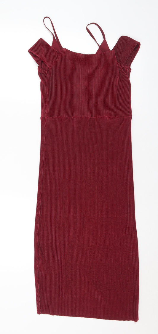 Cameo Rose Womens Purple Polyester Slip Dress Size 6 V-Neck