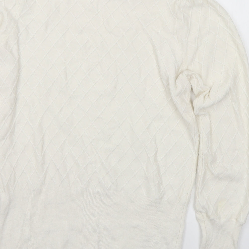 Womens UK Size 8 Marks and Spencer White Pullover Jumper