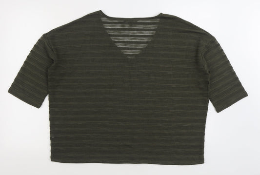 Womens UK Size 14 NEXT Green Pullover Jumper