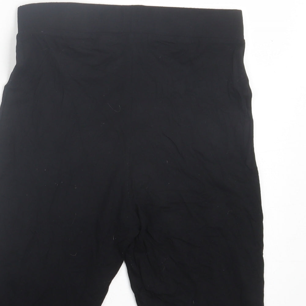 COLLUSION Womens Black Viscose Bermuda Shorts Size 8 L8 in Regular Pull On