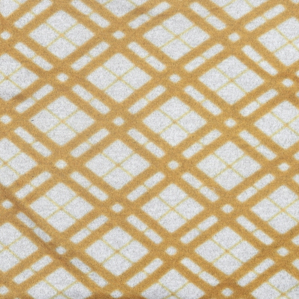 Papaya Womens Yellow Argyle/Diamond Polyester Basic T-Shirt Size 16 Crew Neck