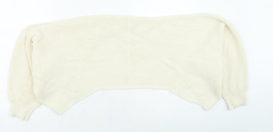 Primark Womens Beige Round Neck Cotton Cardigan Jumper Size S