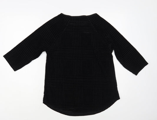 Womens UK Size 12 Marks and Spencer Black Basic Blouse