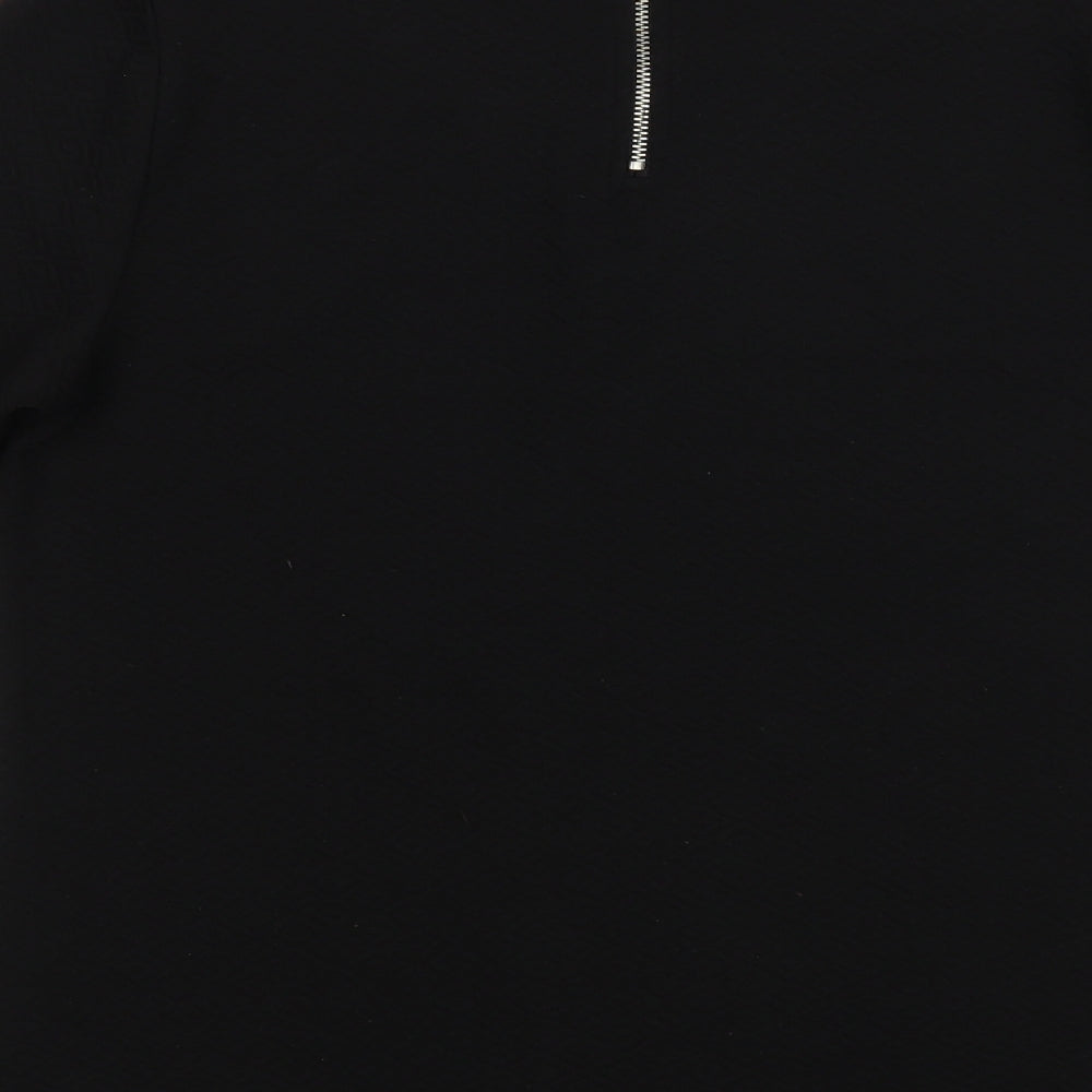 Womens UK Size 10 Peacocks Black Basic Blouse