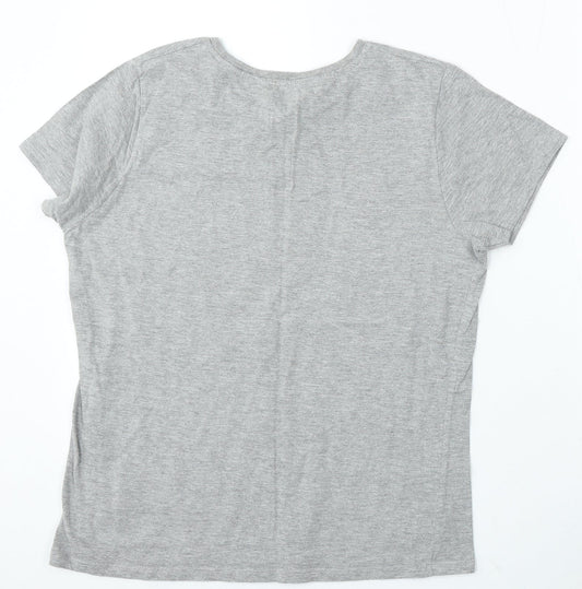 B&C Collection Womens Grey Cotton Basic T-Shirt Size XL Round Neck