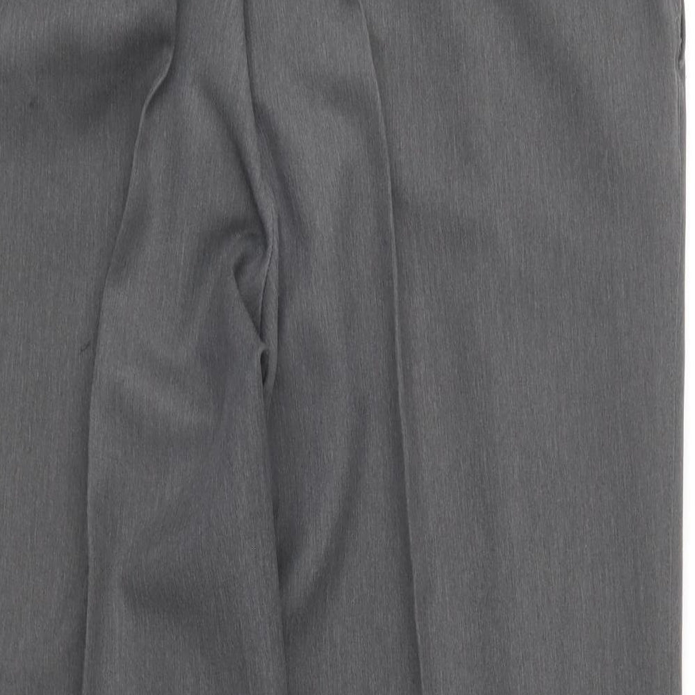 Marks and Spencer Mens Grey Polyester Trousers Size 36 in L29 in Regular